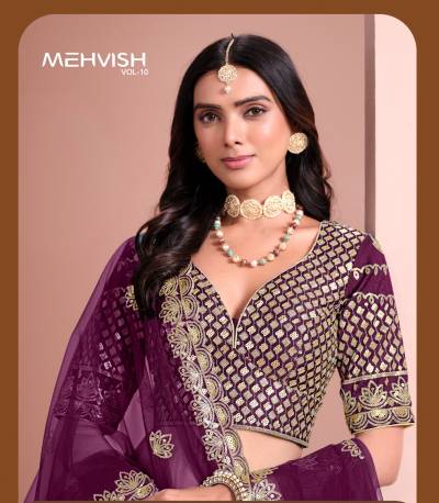 MEHVISH VOL 10 BY DANI CREATION DESIGNER SILK LEHENGA CHOLI WHOLESALER IN INDIA